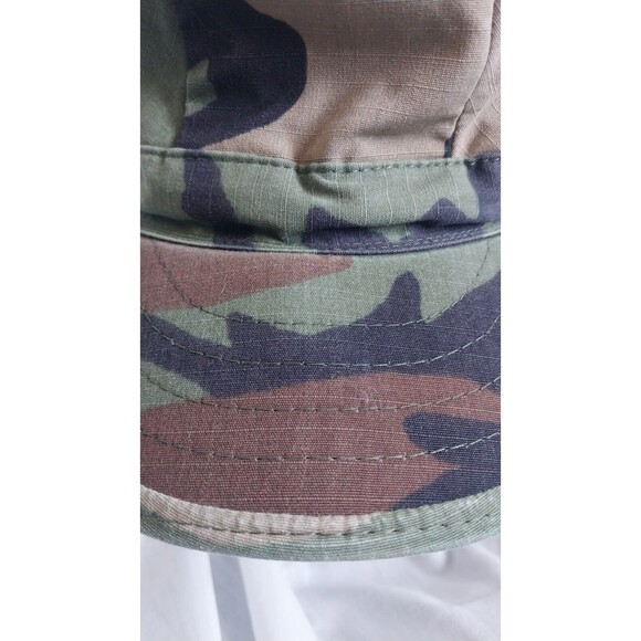 US Military Woodland Camo Camouflage 7 1/4 Hat Small - Picture 3 of 5